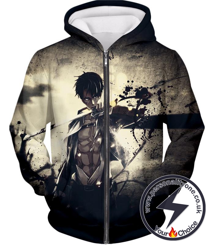 Attack on Titan The Survey Corps Wings of Freedom Blue Zip Up Hoodie